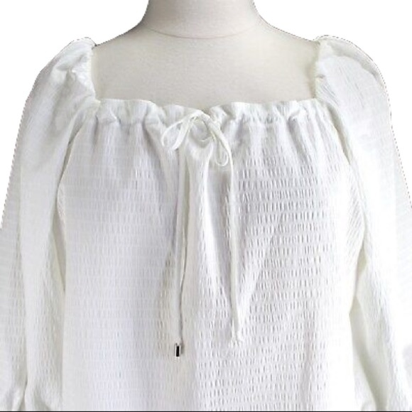 Elizabeth and James New Without Tags Inconspicuous Flaw white Blouse Size Large - Picture 2 of 12